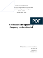 Acciones de Mitigación de Riesgos y Protección Civil