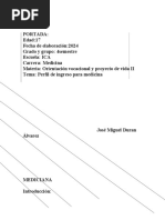 Perfil de Ingreso para Medicina - 1