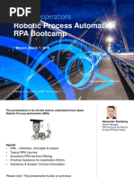 Robotic Process Automation RPA Bootcamp: Munich, March 7, 2016