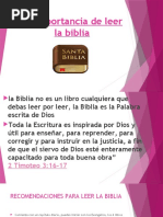 La Importancia de Leer La Biblia