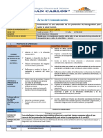 Sesion de Aprendizaje #6, Comunicación 4to