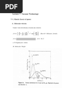 Lecture 7. Vacuum Technology: 7-1. Kinetic Theory of Gases