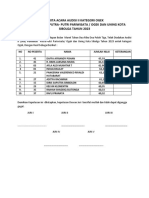 Berita Acara Pemilihan Ogek Dan Uning Tahun 2023