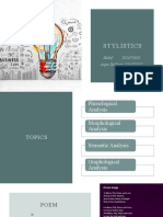 (Presentation) On Stylistic Analysis On Poem