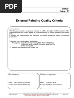 External Painting Quality Criteria: Manual