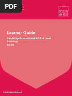 Cambridge Learner Guide For As and A Level Sociology