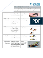 Programa de Ejercicios para Lumbares Area: Fisioterapia Empresa: Tupperware