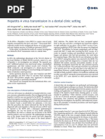 Hepatitis A Virus Transmission in A Dental Clinic Setting