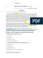 Plan de Comprensión Lectora 8° Básico C - #1