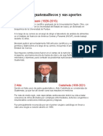 Científicos Guatemaltecos y Sus Aportes: Ricardo Bressani (1926-2015)