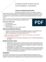 Certificación Internacional en Intervención Terapéutica Reemplazos Articulares