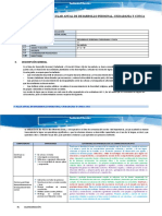 Programacion Curricular Anual de Desarrollo Personal, Ciudadania Y Civica