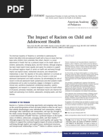 The Impact of Racism On Child and Adolescent Health: Policy Statement