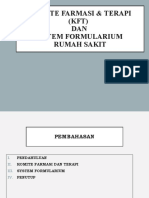 Komite Farmasi & Terapi (KFT) DAN Sistem Formularium Rumah Sakit