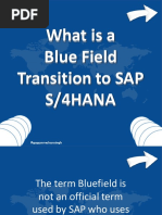 BlueField Transition To SAP