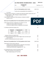 SSLC Pre Model Examination - 2023: Chemistry