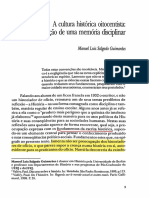 GUIMARÃES, Manoel Luiz Salgado. A Cultura Histórica Oitocentista - A Constituição de Uma Memória Disciplinar