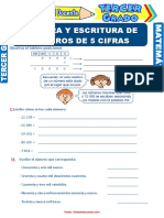 Lectura y Escritura de Números de 5 Cifras para Tercer Grado de Primaria