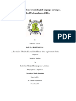 Attitudes & Motivations Towards English Language A Case Study of IELL, University of Sindh