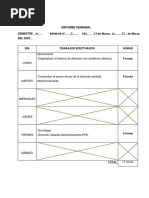 Informe Semanal: Semestre III . SEMANA N° 5 .... DEL 13 de Marzo.. AL 21 de Marzo DEL 2023