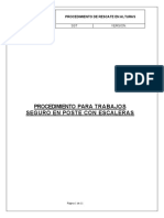 Procedimiento P A R A Trabajos Seguro en Poste Con Escaleras