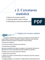 Tema 2. Cercetarea Statistică