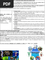 La Biologia Como Ciencia Que Estudia La Vida, Cotenido 1 4to Año