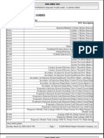 BMW DTC Codes