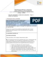 Guía de Actividades y Rúbrica de Evaluación - Unidad 1 - Fase 2 - Definir El Problema