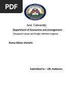 Arsi University: Department of Economics and Management