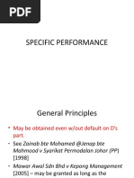 Lect 4 SPECIFIC PERFORMANCE