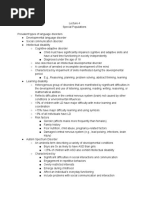 GLD - Special Populations Notes