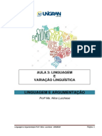 Aula 3: Linguagem E Variação Linguística