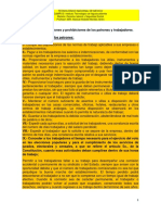 Derechos, Obligaciones y Prohibiciones de Patrones y Trabajadores