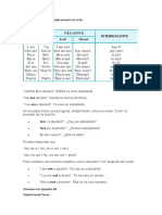 Elaborar Enunciados en Simple Present Con To Be