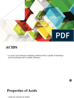 Acids and Bases: Chemistry