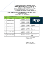 JADWAL AM MI Kecamatan Ciemas Ciracap Waluran Dan Cibitung