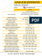 Trends and Exceptions in Inorganic Chemistry