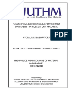 Universiti Tun Hussein Onn Malaysia: Open Ended Laboratory Instructions