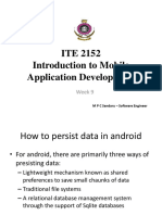 ITE 2152 Introduction To Mobile Application Development: Week 9