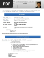 Estudios: Mantenimiento de Maquinaria Pesada