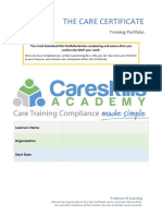 The Care Certificate: Training Portfolio