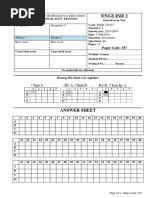 English 2: Answer Sheet