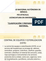 Universidad Nacional Autónoma de México. Fes Iztacala. Licenciatura en Enfermería. "Clasificación Y Preparación de Material