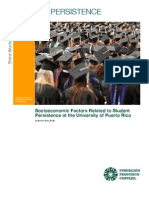 Tercer Cuaderno: Factores Socioeconómicos Relacionados Con La Persistencia Del Estudiante en La Universidad de Puerto Rico