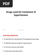 Drugs Used For Treatment of Hypertension: 4/6/2023 DBU, Pharmacology 1