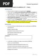 Producto Académico N°1 - Finanzas Corporativas 2