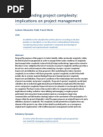 Understanding Project Complexity Implications On Project Management