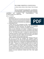 Parecer Jurídico Sobre Competência Constitucional ALUNOS: Amanda de Oliveira Morais, Márcia Vitória Cidade, Pedro Henrique