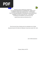 Intervención Del Docente Al Observar Violencia Entre Los Estudiantes de La Unidad Educativa Nacional